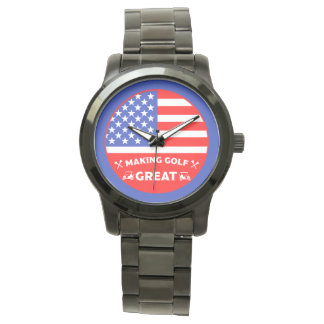 Personalized Funny American Golf Player Watch