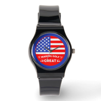 Personalized Funny American Golf Player Watch