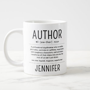 Personalized Funny Author Writer Definition Large Coffee Mug