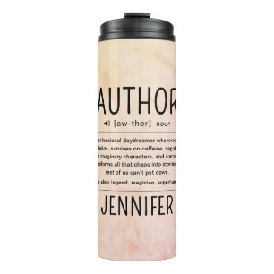 Personalized Funny Author Writer Definition Thermal Tumbler