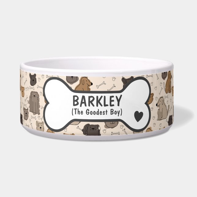 Personalized funny brown and tan dog doodle (Front)