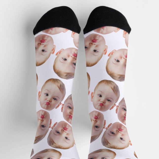 Personalized Funny Face Gift to Dad Sock for Adult (Top)