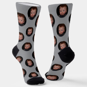 Personalized Funny Face Photo  Socks