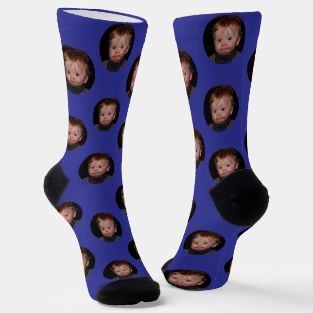 Personalized Funny Face Photo  Socks (Angled)