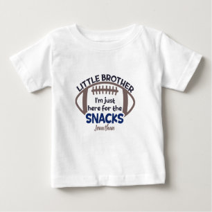 Personalized Funny Here for The Snacks Football  Baby T-Shirt
