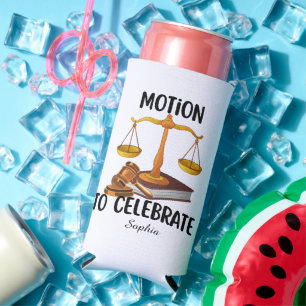 Personalized funny law graduate seltzer can cooler
