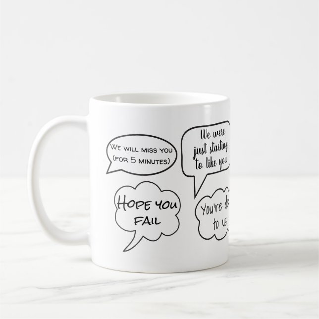 Personalized Funny Leaving Gift For Worker Coffee Coffee Mug (Left)