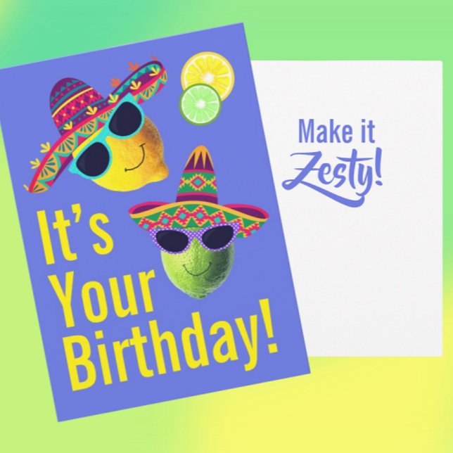 Personalized Funny Lemon Lime  Card (Personalize the text!)