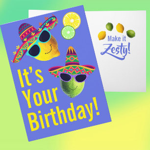 Personalized Funny Lemon Lime  Card