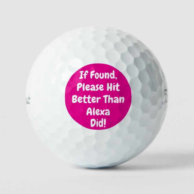 personalized funny pink golf balls (Front)