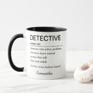 Personalized Funny Police Detective Definition Mug