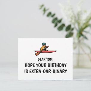 Personalized Funny Rowing Happy Birthday card