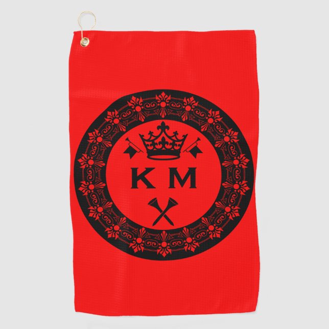 Personalized Funny Royal Golf Ball Towel (Front)