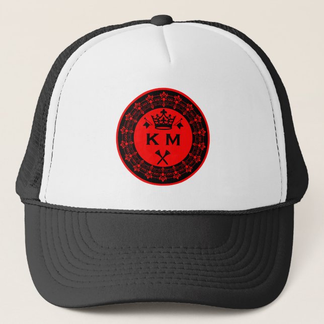 Personalized Funny Royal Golf Ball Trucker Hat (Front)