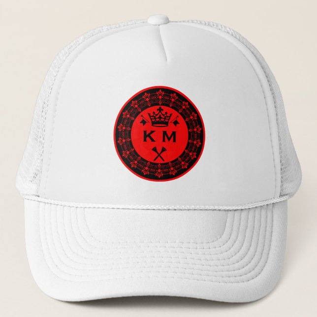 Personalized Funny Royal Golf Ball Trucker Hat (Front)