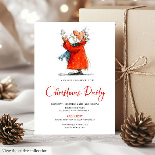 Personalized Funny Santa Festive Holiday Invite
