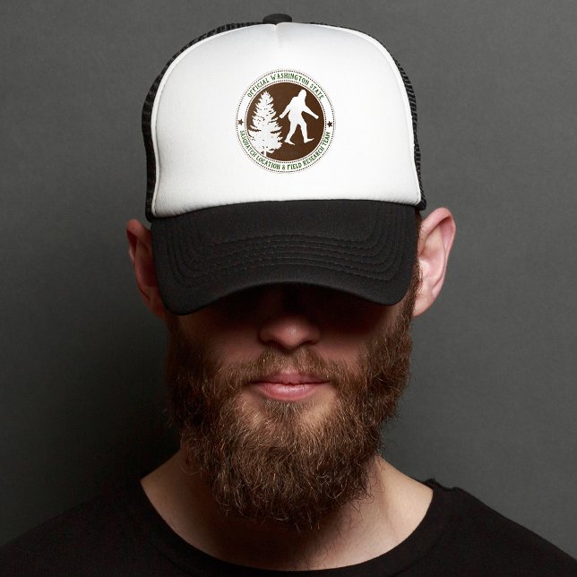 Personalized Funny Sasquatch Location and Research Trucker Hat (Creator Uploaded)