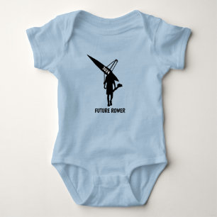 Personalized future baby rower rowing baby bodysuit