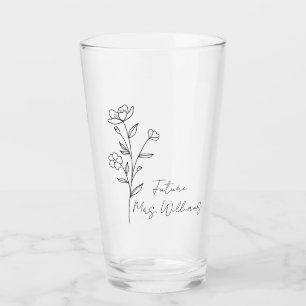 Personalized future Mrs iced coffee cup custom 