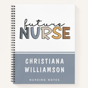 Personalized Future Nurse   Nursing Student Gifts Notebook