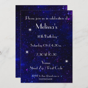 Personalized Galaxy Party Invitation