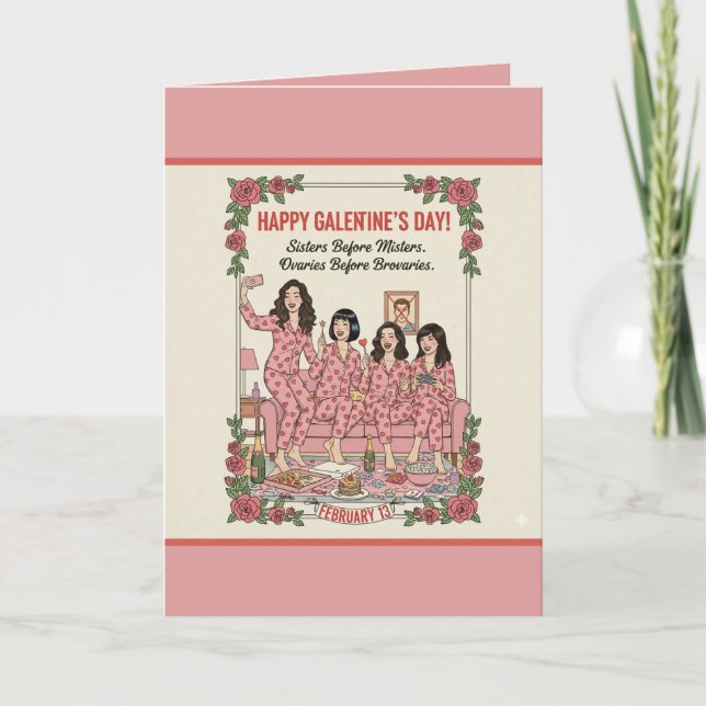 Personalized Galentine's Day Greeting Card (Front)