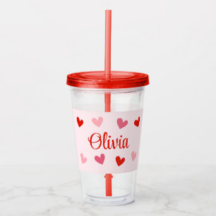 Personalized Galentine's Party Favor Gift for Her Acrylic Tumbler