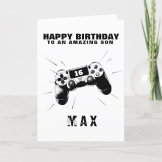 Personalized Gamer Birthday Card 