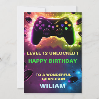 PersonaliZed Gamer Birthday Card 