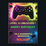 PersonaliZed Gamer Birthday Card<br><div class="desc">Personalised Gamer Birthday Card - Boy Gamer Birthday Card for son - Girl Gamer Birthday Card for daughter - Video games grandson nephew This is very easy to edit. Make it personal, or check my other designs for same occasion. girl gamer birthday, nephew birthday card, boy gamer birthday, son birthday...</div>