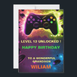 PersonaliZed Gamer Birthday Card<br><div class="desc">Personalised Gamer Birthday Card - Boy Gamer Birthday Card for son - Girl Gamer Birthday Card for daughter - Video games grandson nephew This is very easy to edit. Make it personal, or check my other designs for same occasion. girl gamer birthday, nephew birthday card, boy gamer birthday, son birthday...</div>