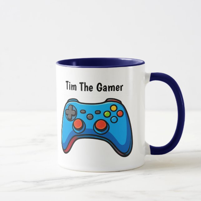 Personalized Gamer Coffee Mug Custom Name Gift (Right)
