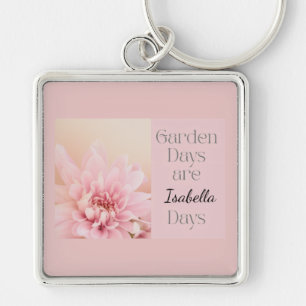 Personalized Garden Days, Gardening Hobby Gift Key Ring