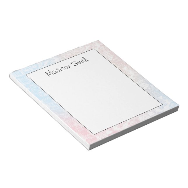 Personalized Geometric Notepad (Angled)