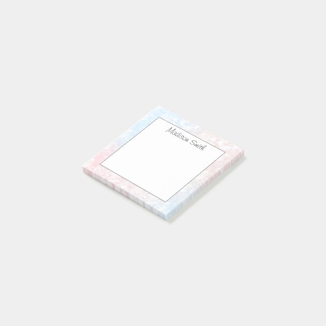 Personalized Geometric  Post-it Notes (Angled)