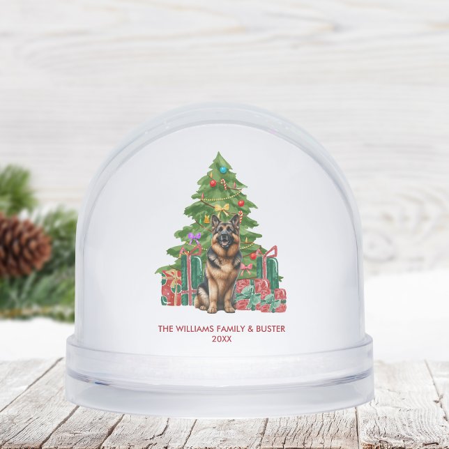 Personalized German Shepherd Dog Christmas Snowglobe (Creator Uploaded)