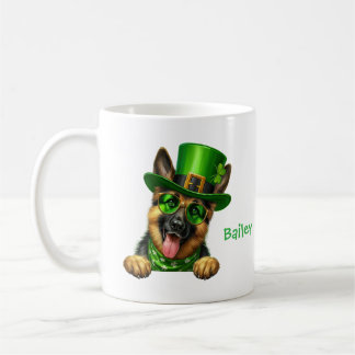 Personalized German Shepherd St. Patty's Day  Coffee Mug
