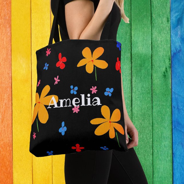 Personalized Giant Yellow Buttercup Tote Bag (Step our in style with this happy go lucky buttercup bag)