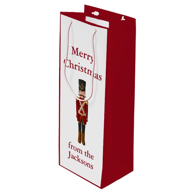 Personalized Gift Bags - Christmas Nutcracker (Front Angled)