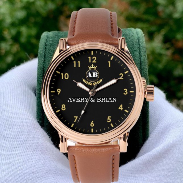 Personalized Gift Custom couple monogram  Watch (Creator Uploaded)