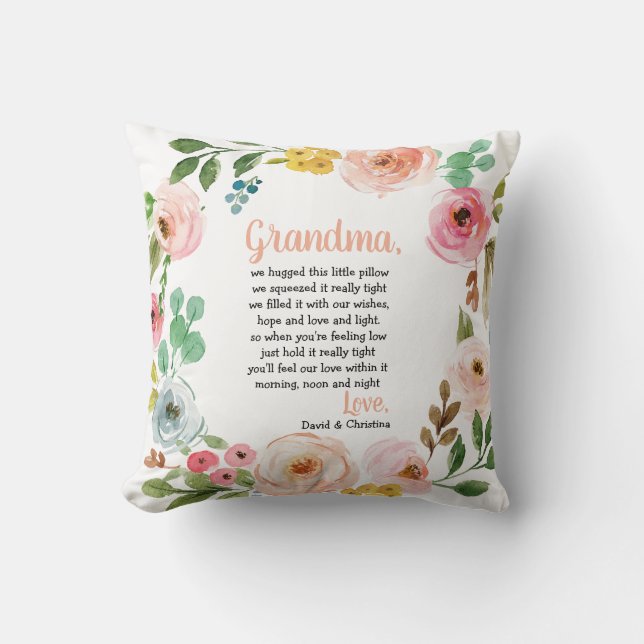 Personalized Gift for Grandma Cushion (Front)