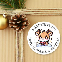 Personalized Gift Tag Christmas | Cute Pink