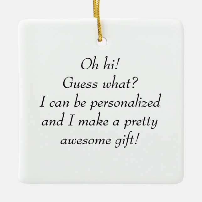 Personalized gifts, gifts for her, gifts for him ceramic ornament (Front)