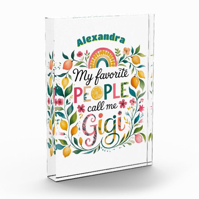 ❤️Personalized GIGI Gifts Mothers Day Birthday  Photo Block (Left)