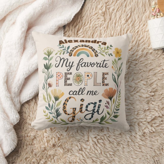 ❤️Personalized GIGI Mothers Day Birthday Christmas Cushion (Blanket)