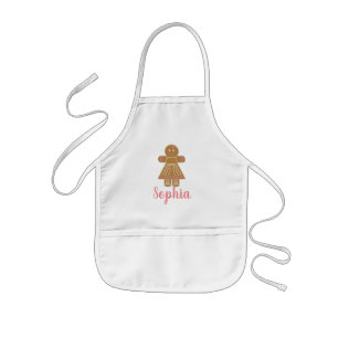 Personalized Gingerbread Girl Kids Apron