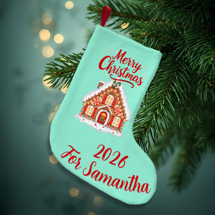 Personalized Gingerbread House Stocking 2026