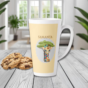Personalized Giraffe in the Savanna Mug