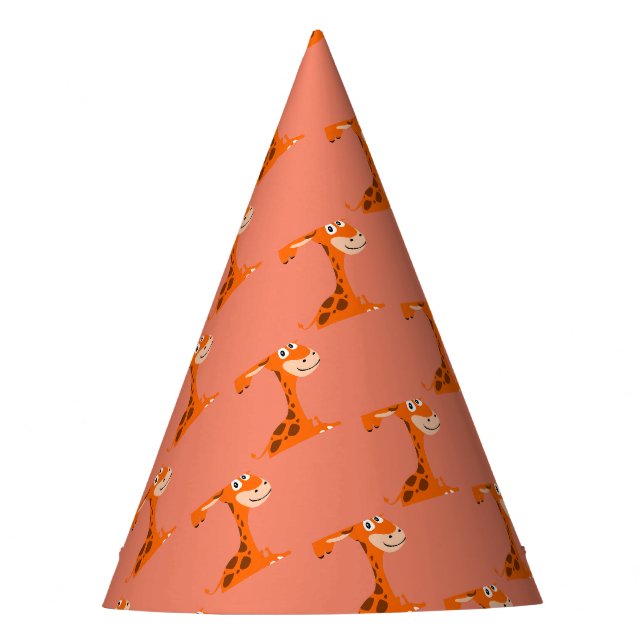 Personalized Giraffe Party Hat (Front)