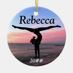 PERSONALIZED GIRLS GYMNASTIC ORNAMENT